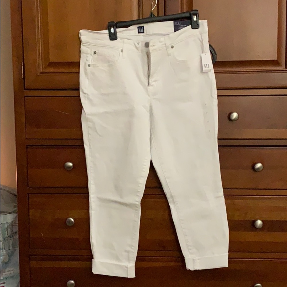 Gap white denim jeans